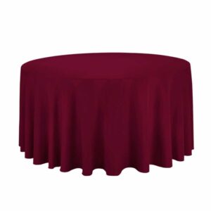 Tablecloth round 120" Polyester - BURGUNDY