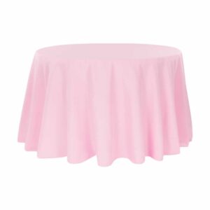 Tablecloth round 120" Polyester - LIGHT PINK
