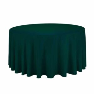 Tablecloth round 120" Polyester - FOREST GREEN