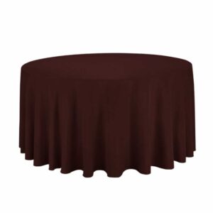 Tablecloth round 120" Polyester - CHOCOLATE