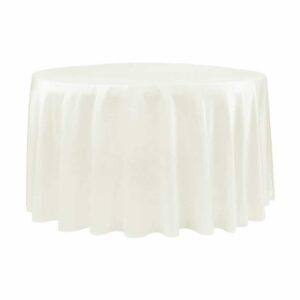 Tablecloth round 120" Lamour Satin - IVORY