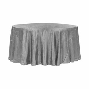 Tablecloth round 120" Crushed Taffeta - CHARCOAL