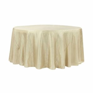 Tablecloth round 120" Crushed Taffeta - CHAMPAGNE