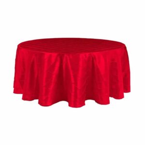 Tablecloth round 120" Taffeta Pintuck - ROUGE