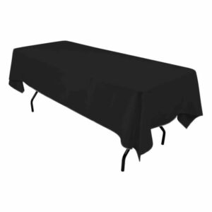 Tablecloth rect. 54" x 120" Polyester - BLACK