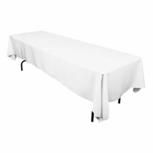 Tablecloth rect. 72" x 120" Polyester - WHITE