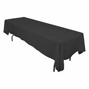 Tablecloth rect. 72" x 120" Polyester - BLACK