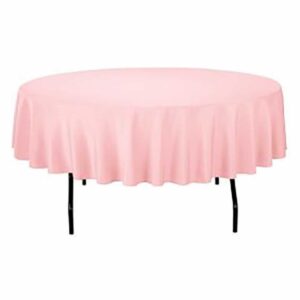 Tablecloth round 90" Polyester - LIGHT PINK