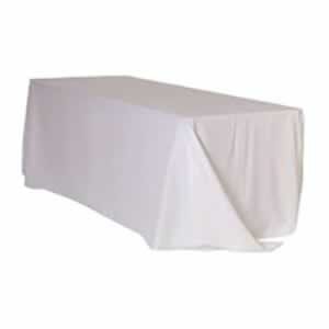 Tablecloth rect. 90" x 156" Polyester - WHITE