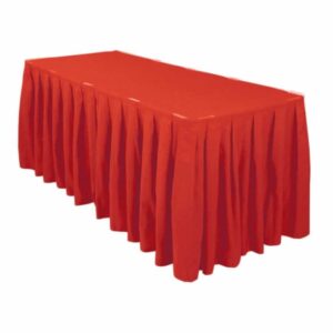 Table Skirt Polyester - RED