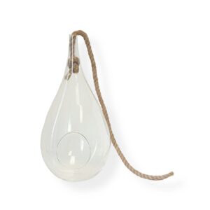 Suspended Teardrop Vase With Rope